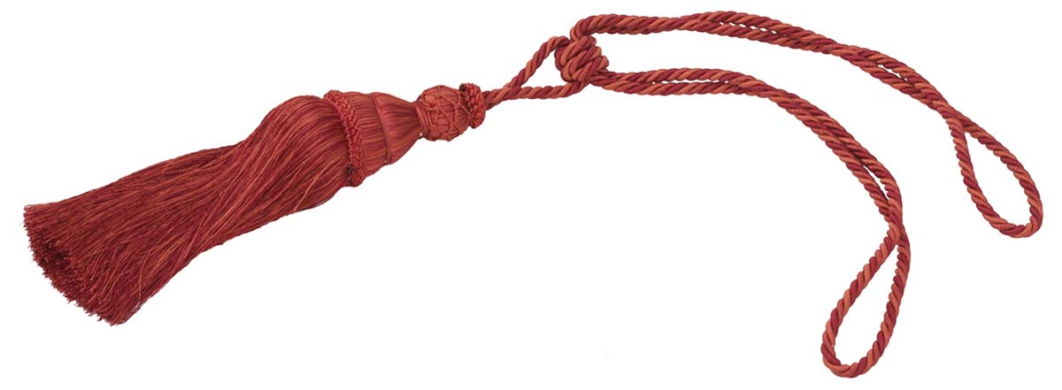 Curtain Tie Backs with Tassels - Copper & Purple Dual Color Rayon Cord-Style Drapery Holdbacks - Tiered Thread Beads - Home Decor Furnishings & Supplies - Buy in Bulk Wholesale